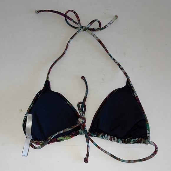 PilyQ Multicolored Triangle Padded String Bikini Top - Picture 2 of 5